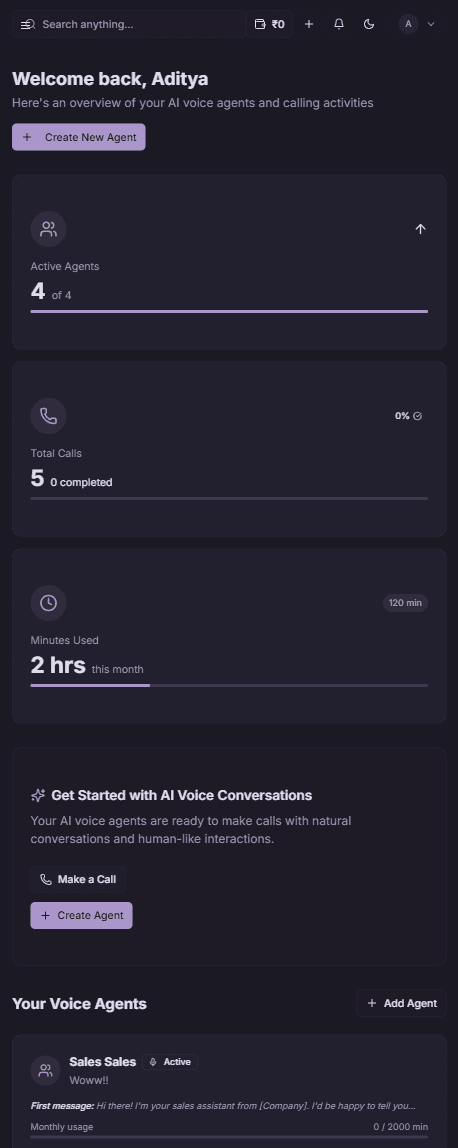Mobile interface