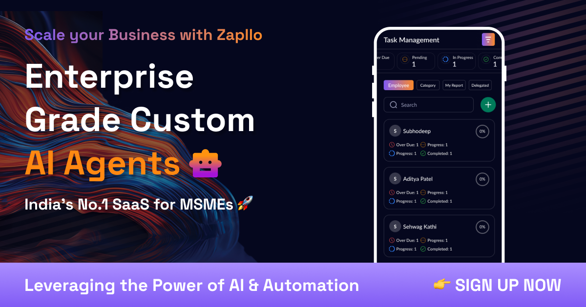 Zapllo Voice Build Enterprise Grade Custom AI Agents Photo Inspiration